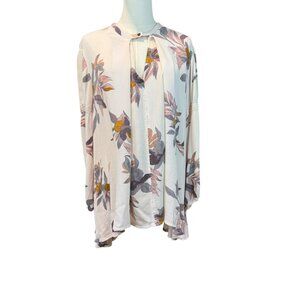 Free People Tree Swing Tunic Mini Dress Size S floral boho.  Pearl Combo